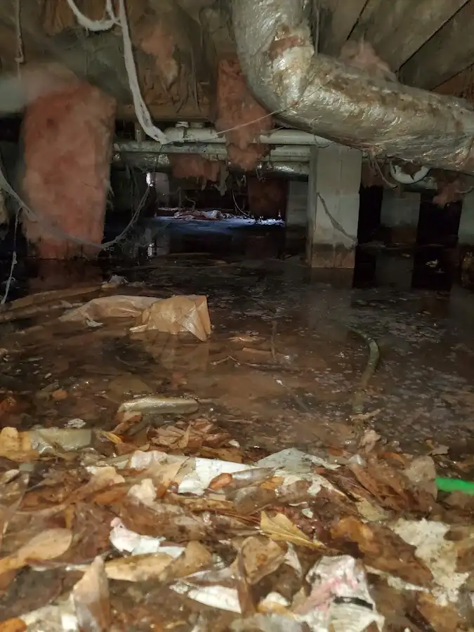 Crawl space flood assessment for Commercial Water Damage Restoration in Grayson
