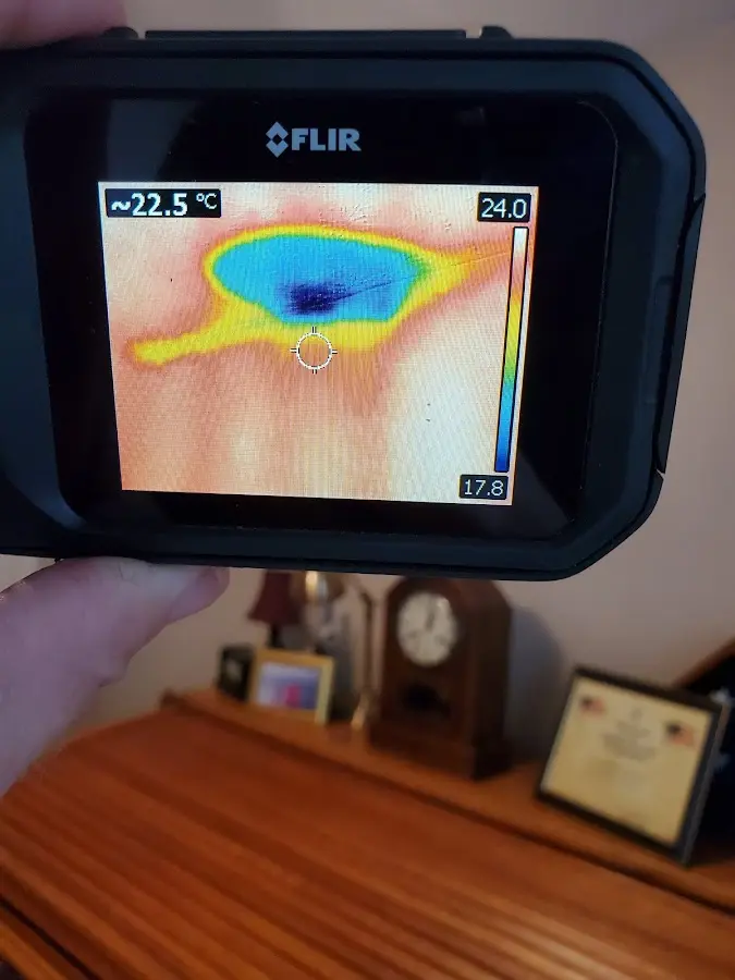 Thermal imaging inspection for water damage in Grayson